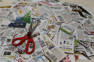 Coupon Pile Stock Photo